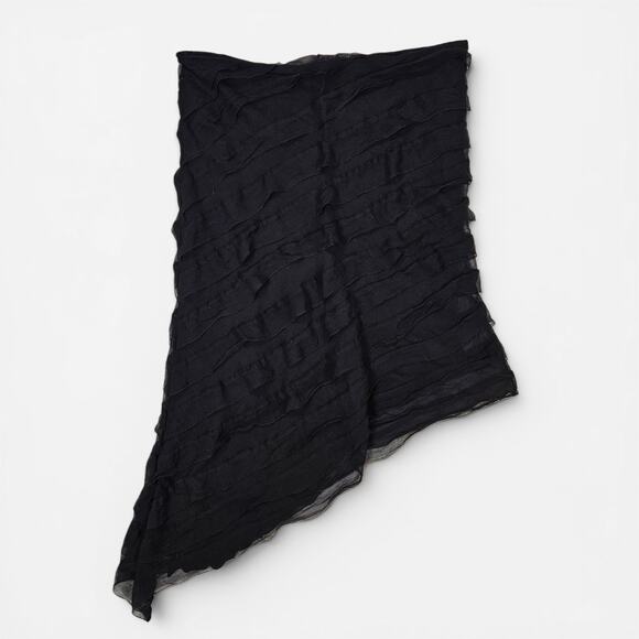Ralph Lauren Black Label Dresses & Skirts - Ralph Lauren Black Label Silk Skirt Asymmetrical Hem Elevated Basic - Size 8